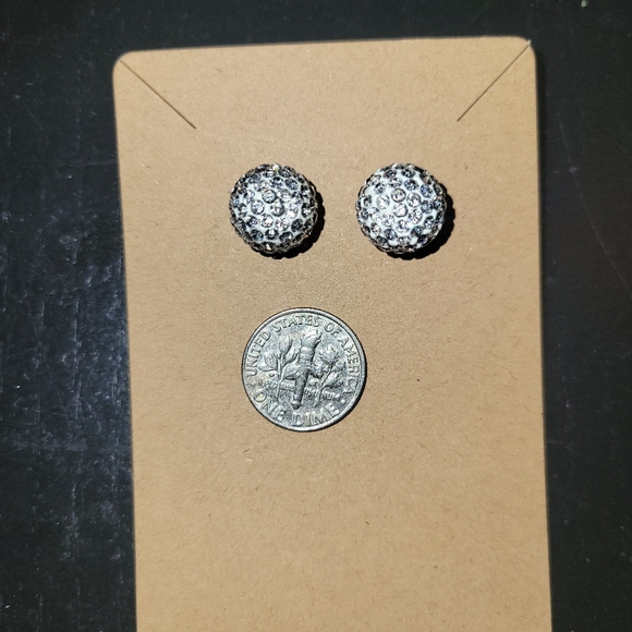 💛3/$12💛 Disco Ball CZ Double Stud Earrings - Picture 4 of 4